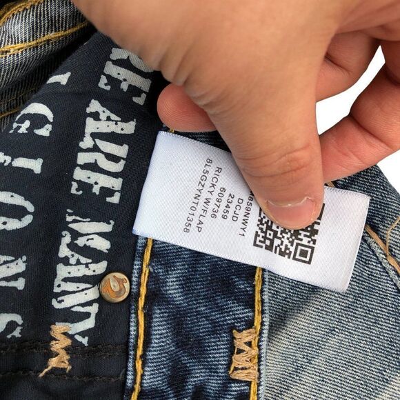 True Religion Jeans Size 32 Ricky Relaxed Straight Blue - Picture 5 of 13